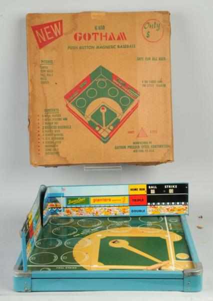 Appraisal: Vintage Gotham Push Button Magnetic Baseball Game Description Circa s