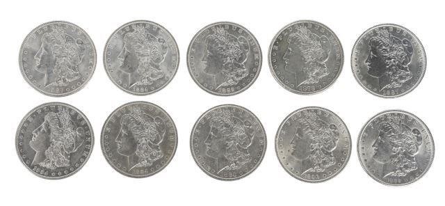 Appraisal: lot of U S Morgan uncirculated silver dollars S 'O'