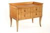 Appraisal: LOW BUREAU - Custom four drawer Biedermeier style low bureau