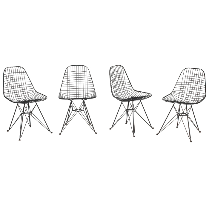 Appraisal: Charles and Ray Eames DKR ''Eiffel Tower'' chairs four by