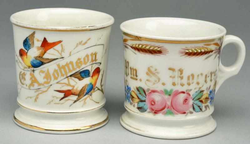 Appraisal: Lot of Shaving Mugs Includes one with a pair of