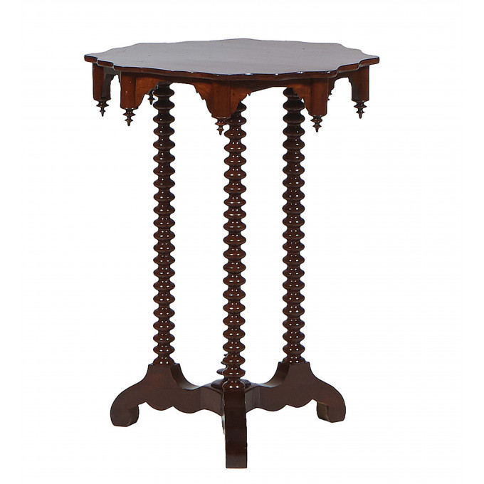 Appraisal: American Victorian Carved Mahogany Lamp Table late th c the