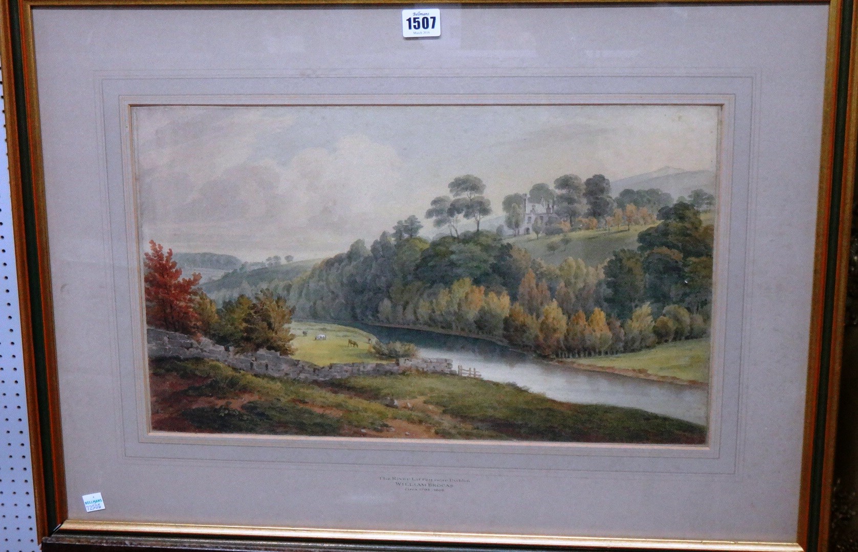 Appraisal: William Brocas - The river Liffey near Dublin watercolour signed