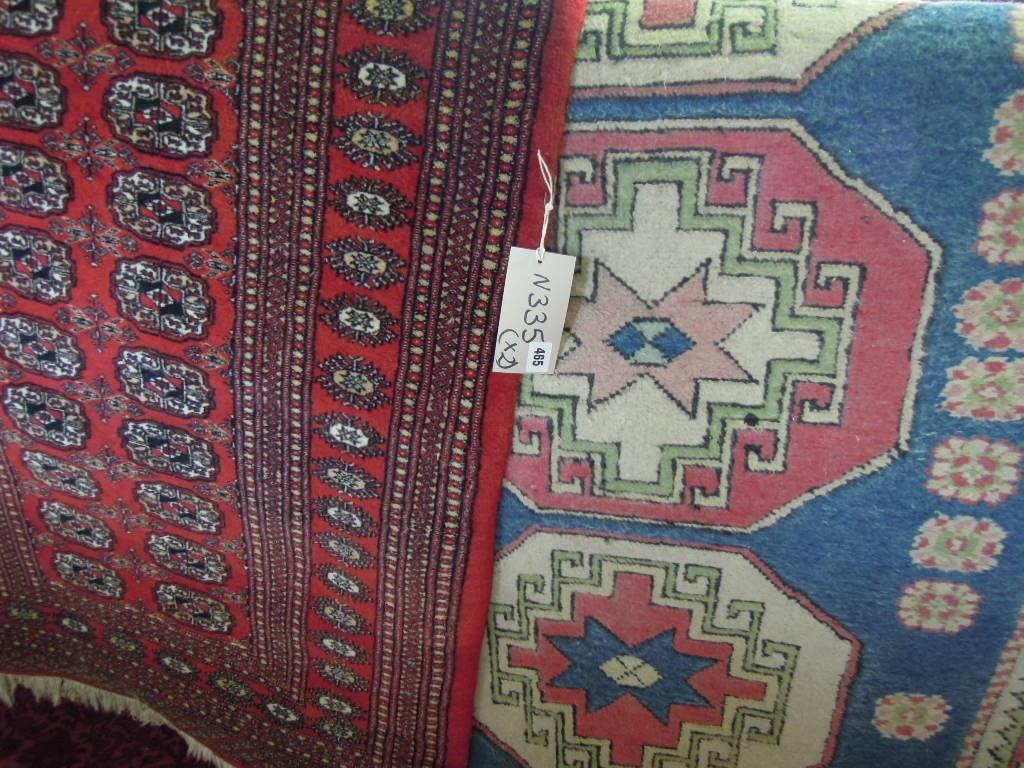 Appraisal: A Turkoman design carpet with two rows of gul and