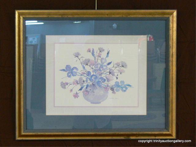 Appraisal: C Winterle Olson Still Life Watercolor -of plant in bowl