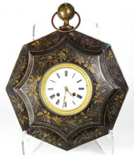 Appraisal: Charles X tole painted cartel clock Charles X tole painted