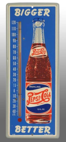 Appraisal: Tin Pepsi-Cola Double Dot Thermometer Description s Clean and crisp