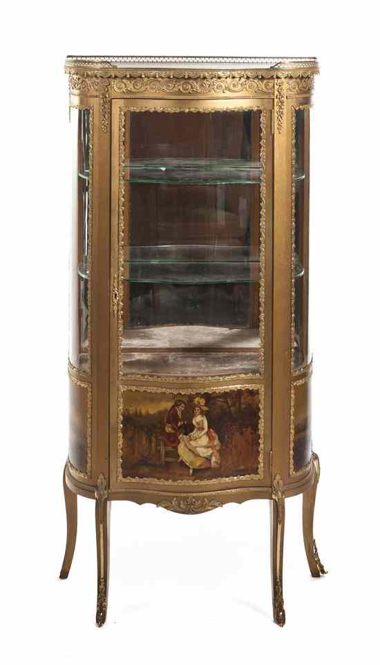 Appraisal: A Louis XVI Style Gilt Metal and Vernis Martin Decorated