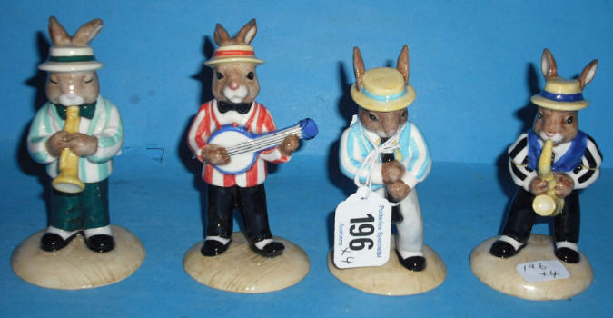 Appraisal: Royal Doulton Bunnykins Figures from The Jazz Band Collection Comprising