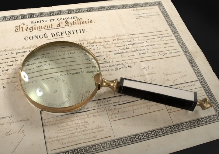 Appraisal: Anglo-Indian Brass Desk Magnifier with a vertically striped tapered hexagonal