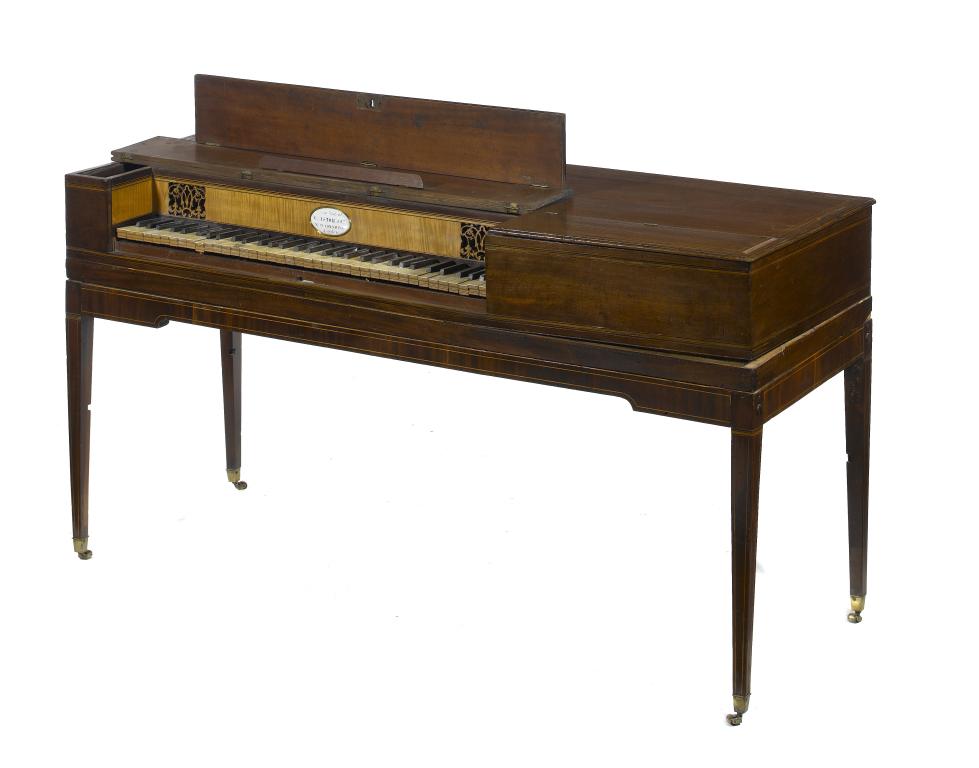 Appraisal: AN ENGLISH MAHOGANY SQUARE PIANO signed on an enamelled oval