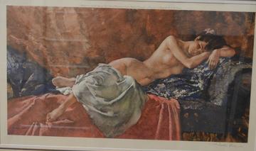 Appraisal: WILLIAM RUSSELL FLINT UNTITLED NUDE SIGNED PRINT