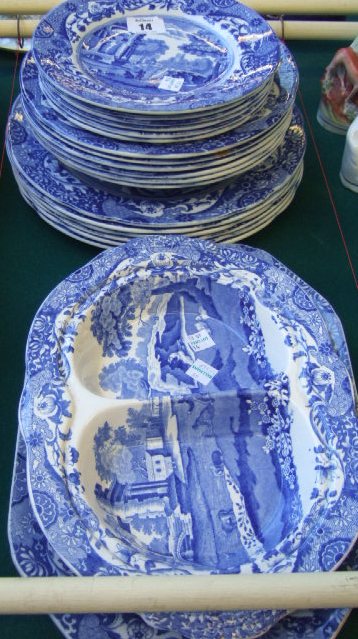 Appraisal: A quantity of Spode blue and white tea and dinner