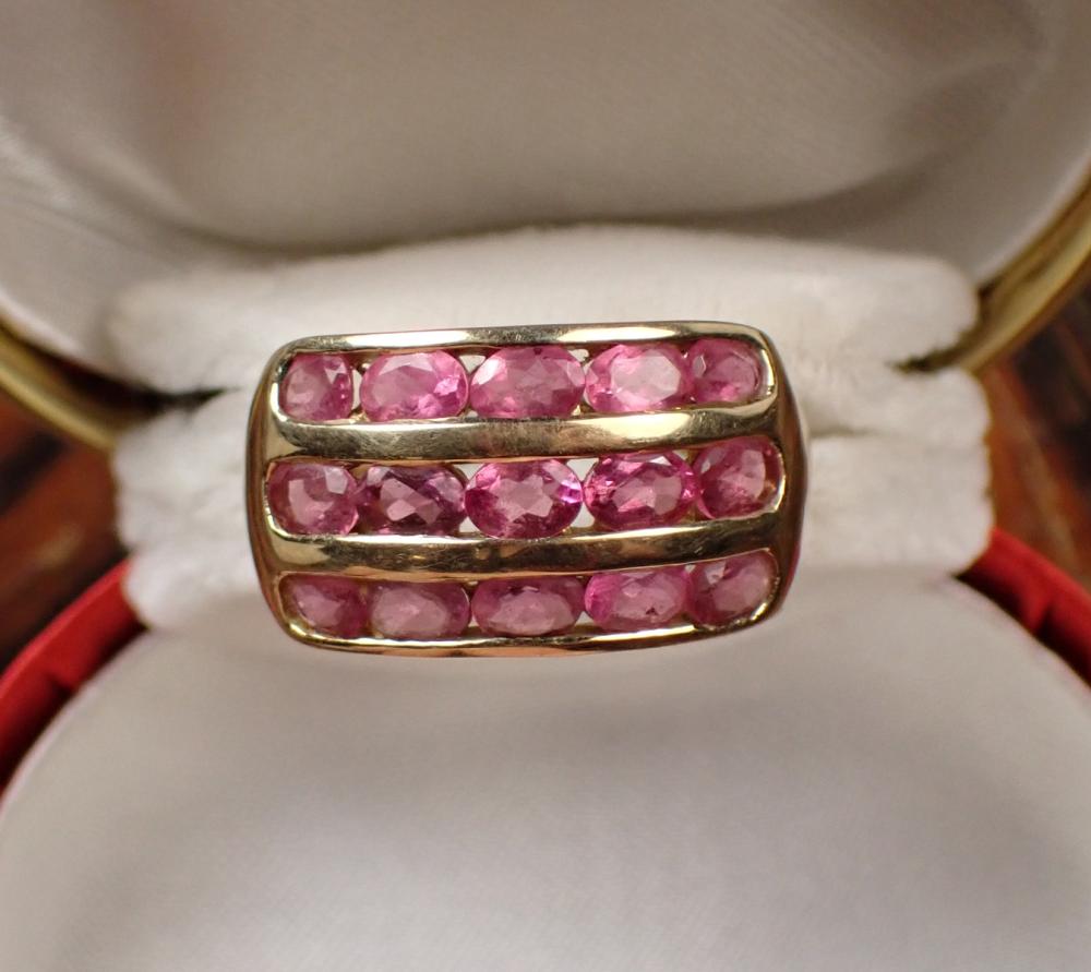 Appraisal: PINK TOURMALINE AND FOURTEEN KARAT GOLD RING The k yellow