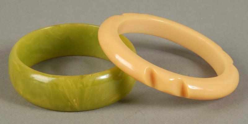 Appraisal: Lot of Bakelite Bracelets Description Includes one creamed corn bangle