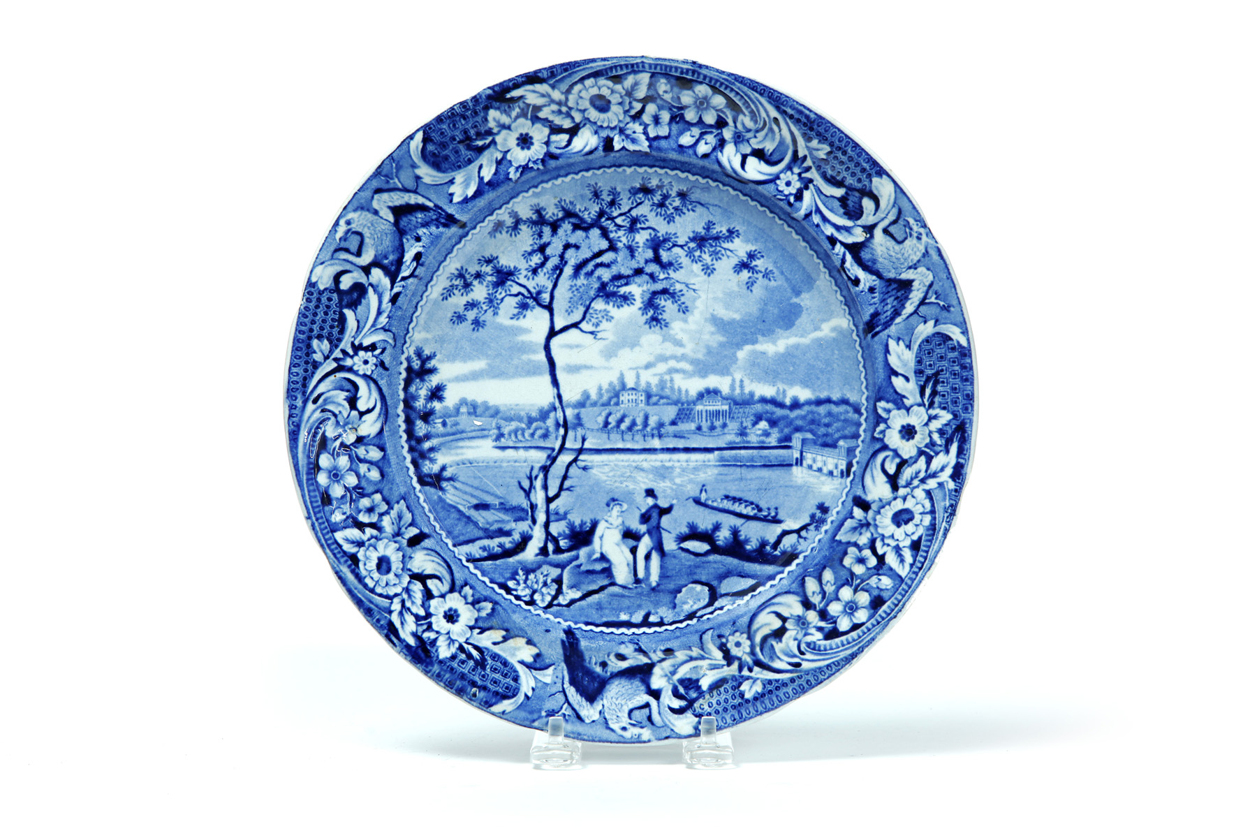 Appraisal: HISTORICAL BLUE STAFFORDSHIRE PLATE England nd quarter- th century Eagle