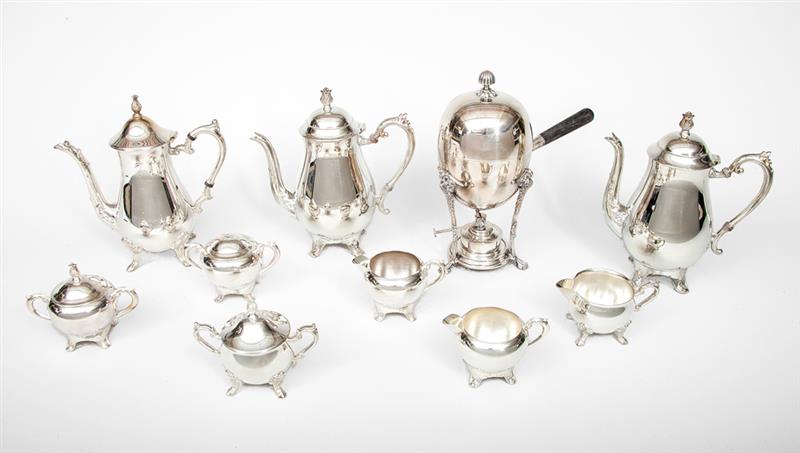 Appraisal: Assorted Group of Silver-Plate Table Articles Comprising three coffee pots