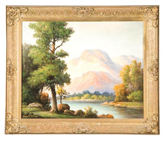 Appraisal: WESTERN LANDSCAPE BY THOMAS P PATTEN AMERICAN TH CENTURY Oil