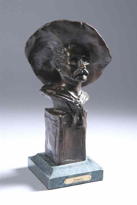 Appraisal: AFTER FREDERIC REMINGTON American - SARGEANT later casting Bronze with