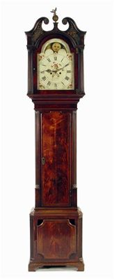 Appraisal: A late George III longcase clock the day movement striking