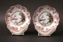 Appraisal: A Lovely Pair of English Spode Plates circa These shell