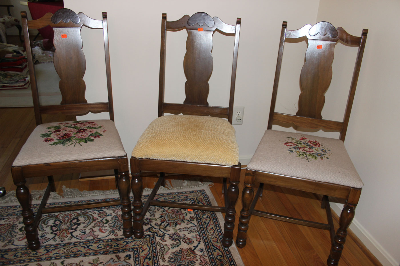 Appraisal: Victorian style turned wood side chairs