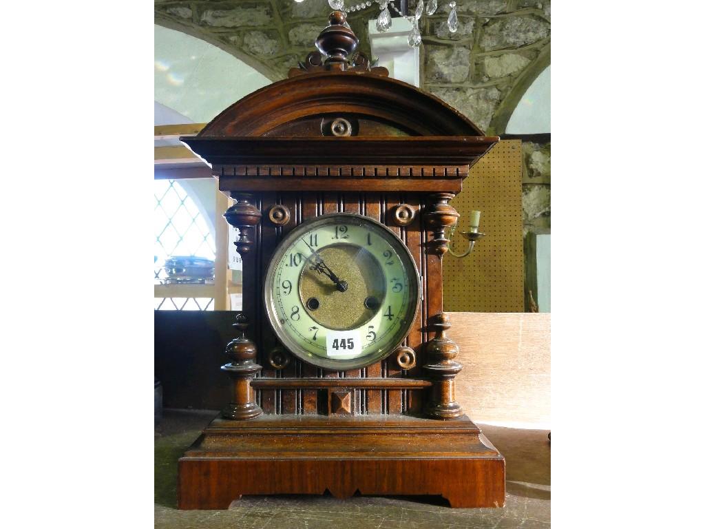 Appraisal: A late th century walnut cased bracket clock with eight