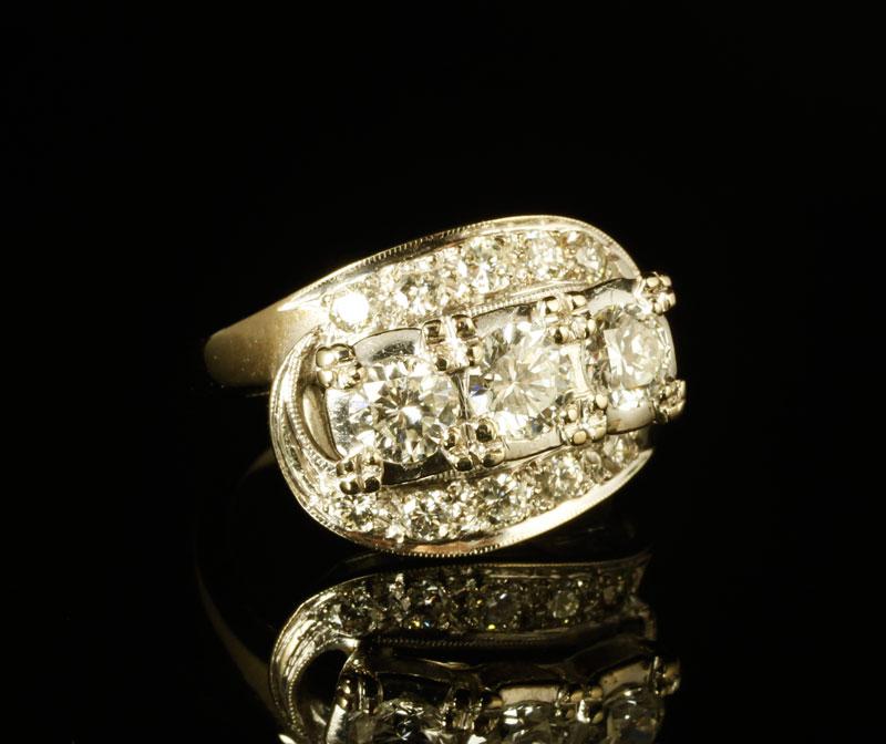 Appraisal: - K Gold and Diamond Ring K white gold and