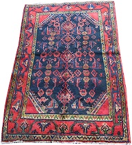 Appraisal: Lilihan Rug A Lilihan rug with a blue field with