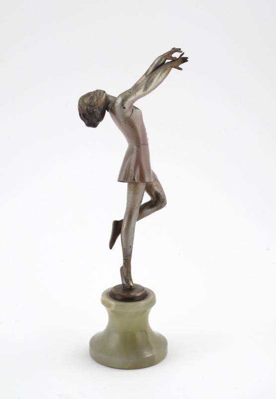 Appraisal: A cold-painted bronze figure of a dancer