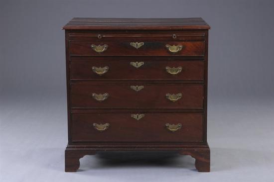 Appraisal: GEORGIAN STYLE CHEST OF DRAWERS late th century mahogany Rectangular