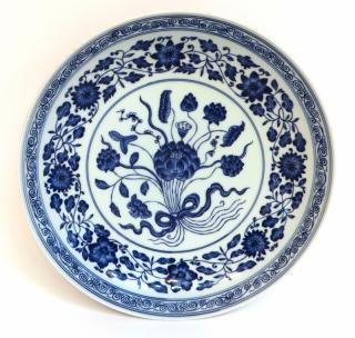 Appraisal: Yongzheng Blue White Porcelain Plate Yongzheng Blue White Porcelain Plate