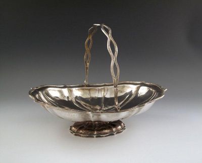 Appraisal: A th century Russian silver swing-handled basket maker's mark unknown