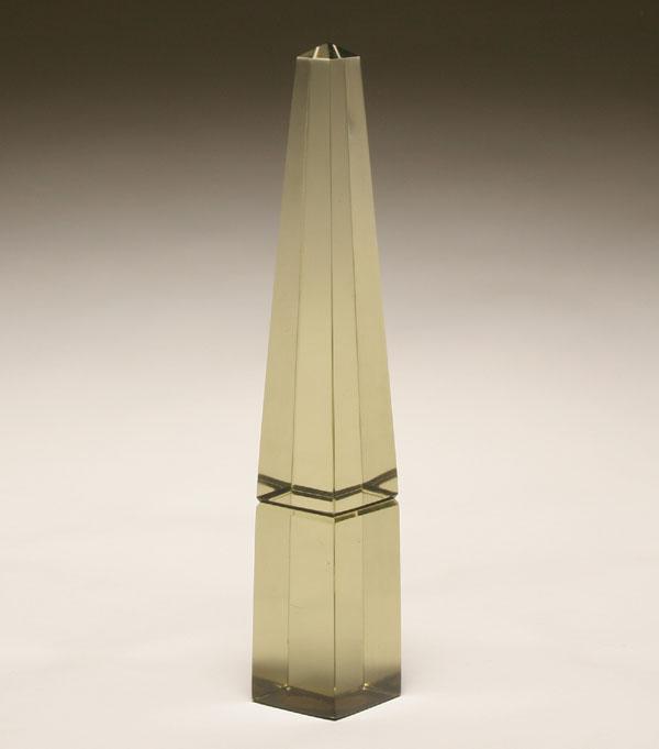 Appraisal: Venini art glass obelisk Paper label H Very good condition