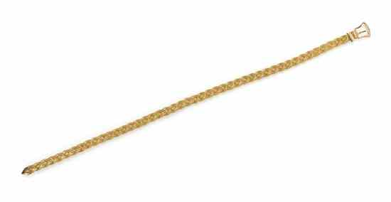 Appraisal: A Vintage Karat Yellow Gold Belt Motif Necklace consisting of