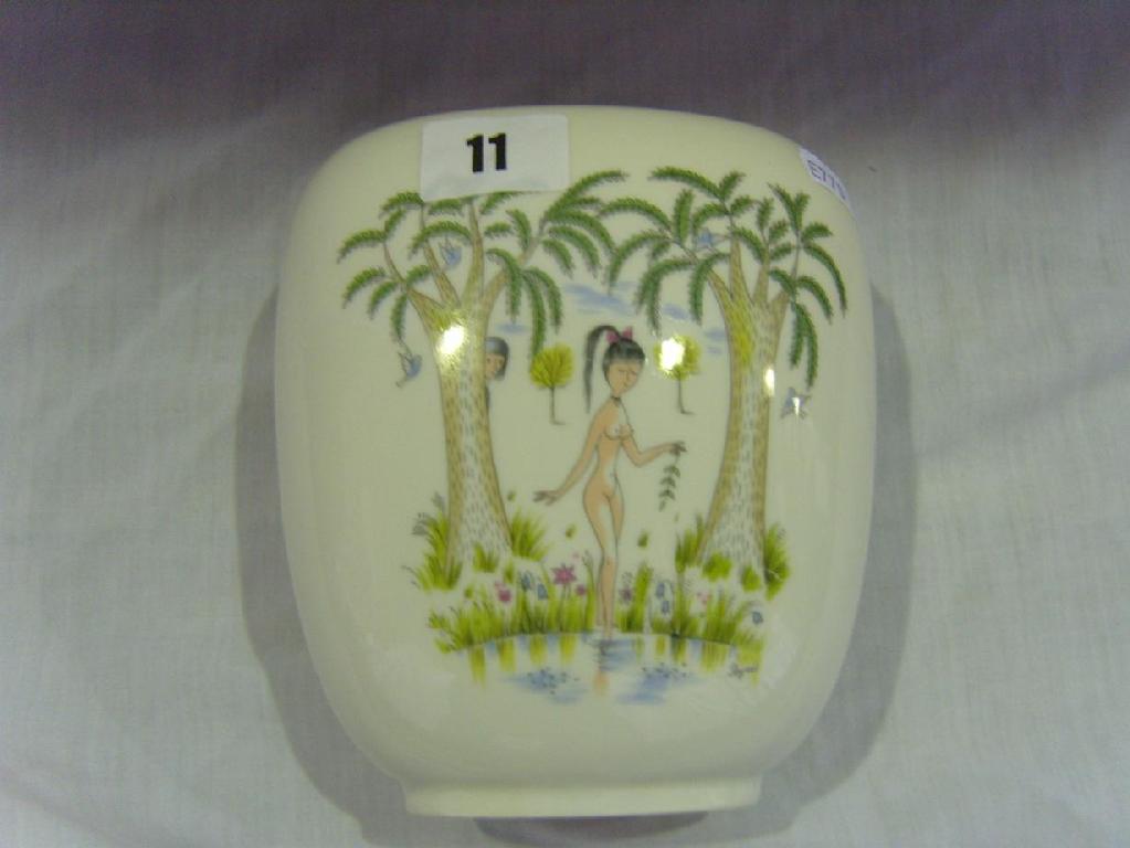 Appraisal: A Rosenthal vase of ovoid form with printed decoration after