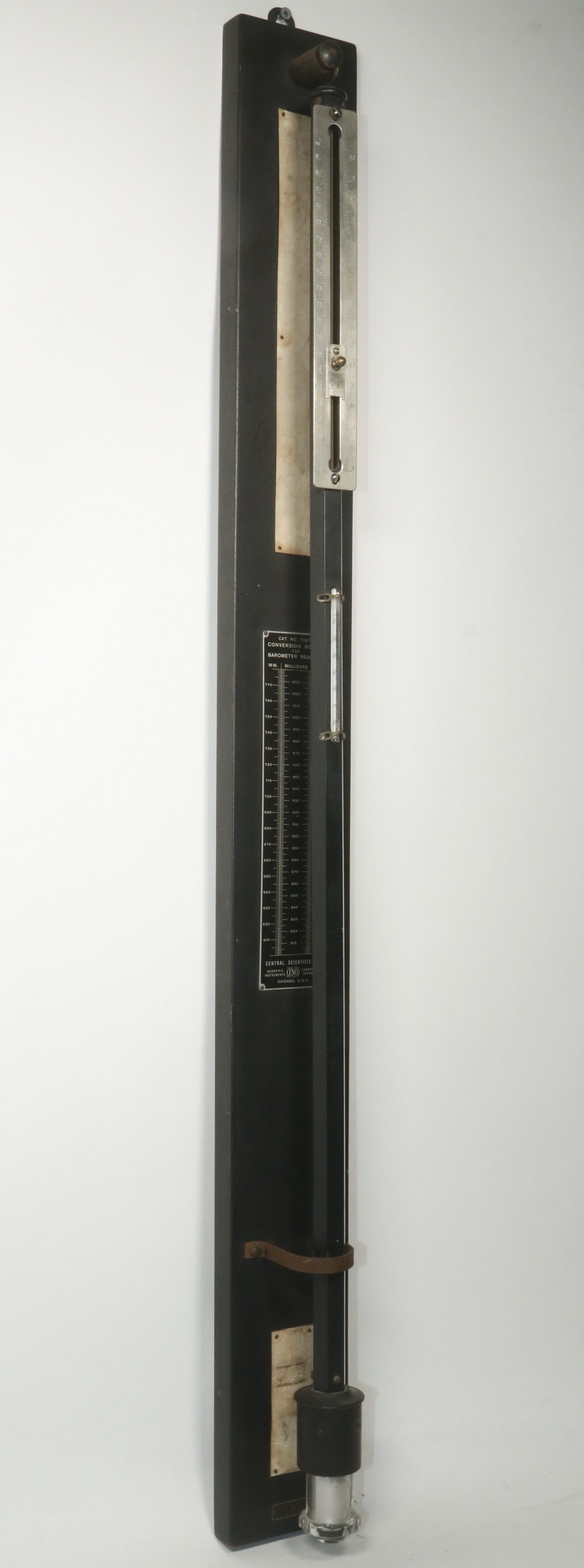 Appraisal: CEMCO MERCURY BAROMETER Wall Hanging Stick Barometer by Central Scientific