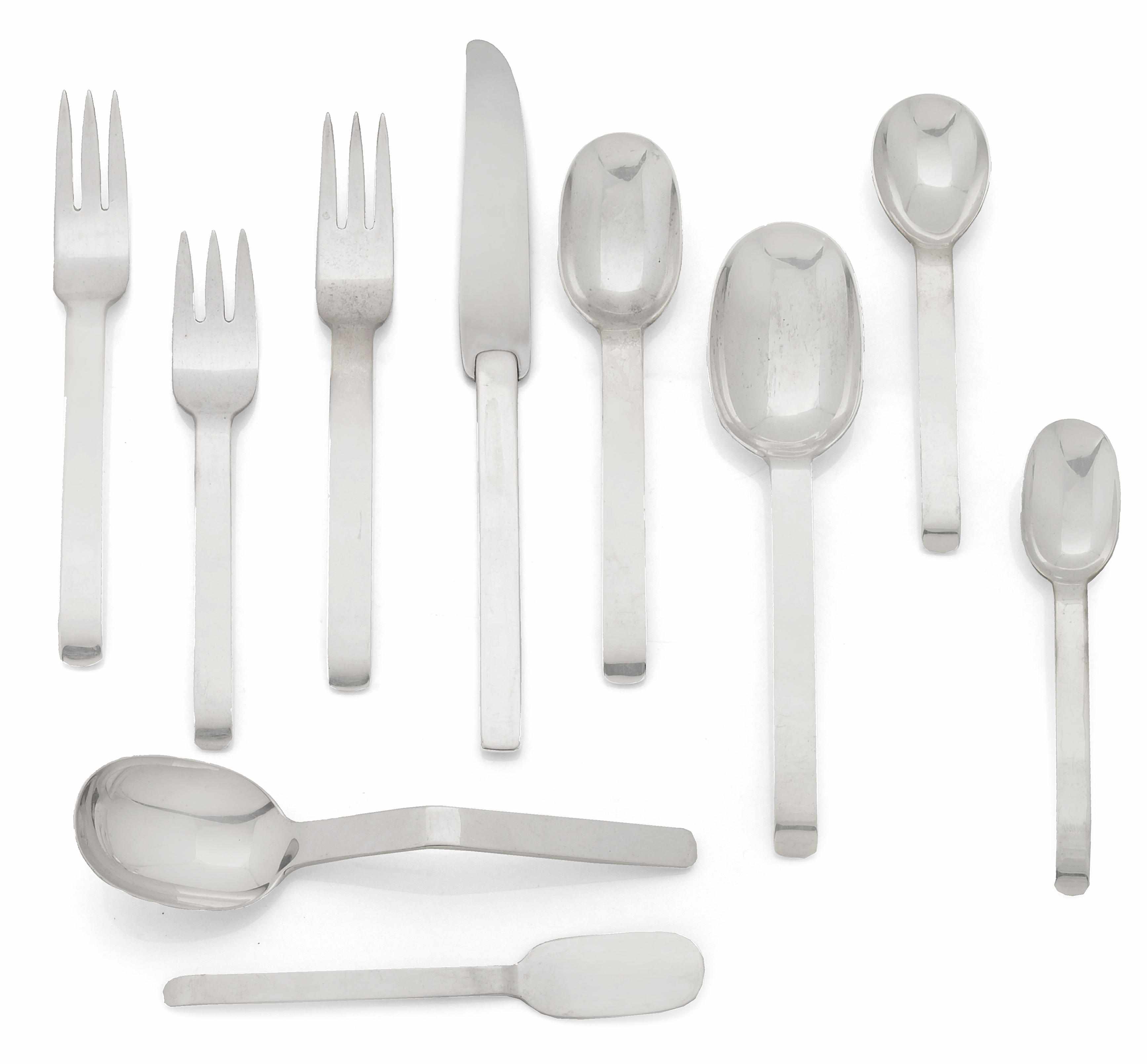 Appraisal: A Porter Blanchard sterling flatware service in the Simplicity pattern