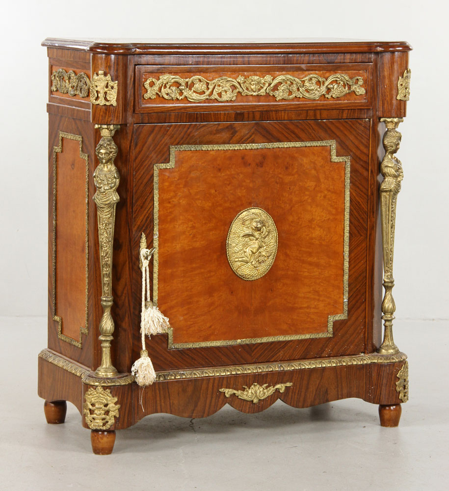 Appraisal: - Continental Cabinet with Ormolu Continental cabinet with extensive ormolu