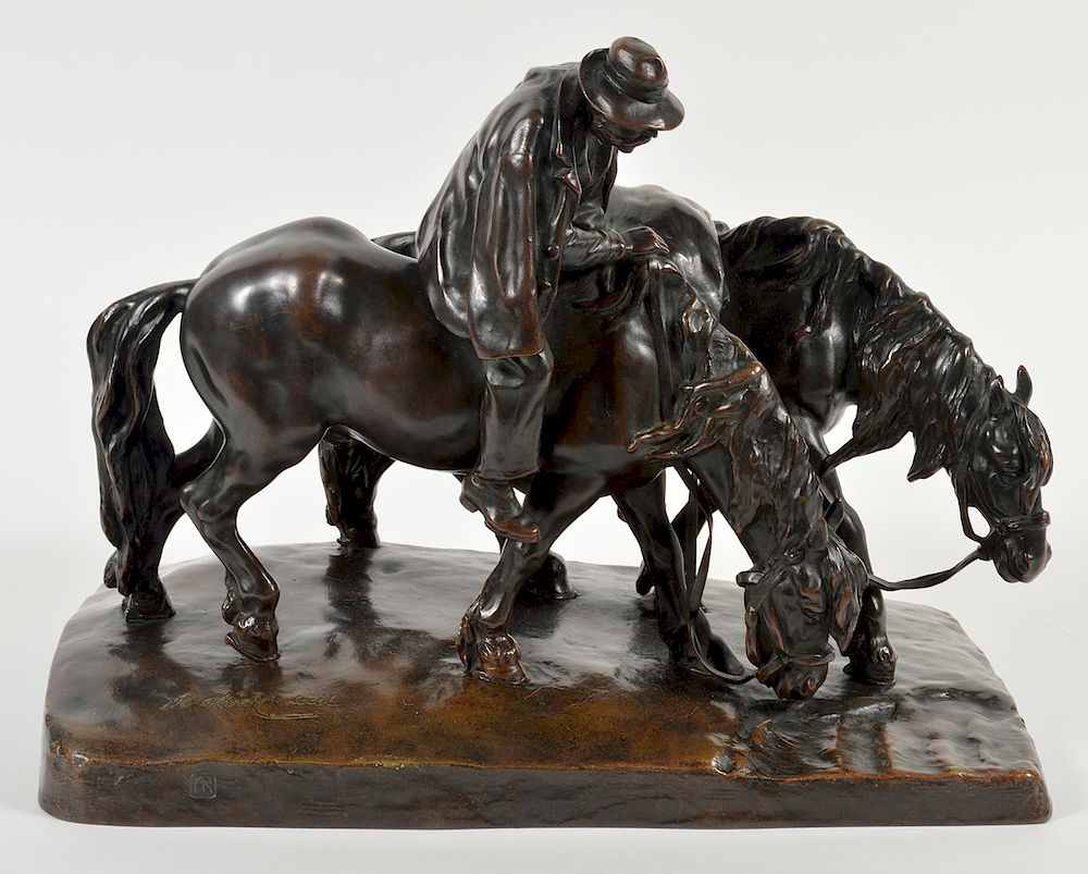 Appraisal: Continental th C Horse Bronze Signed th C continental bronze