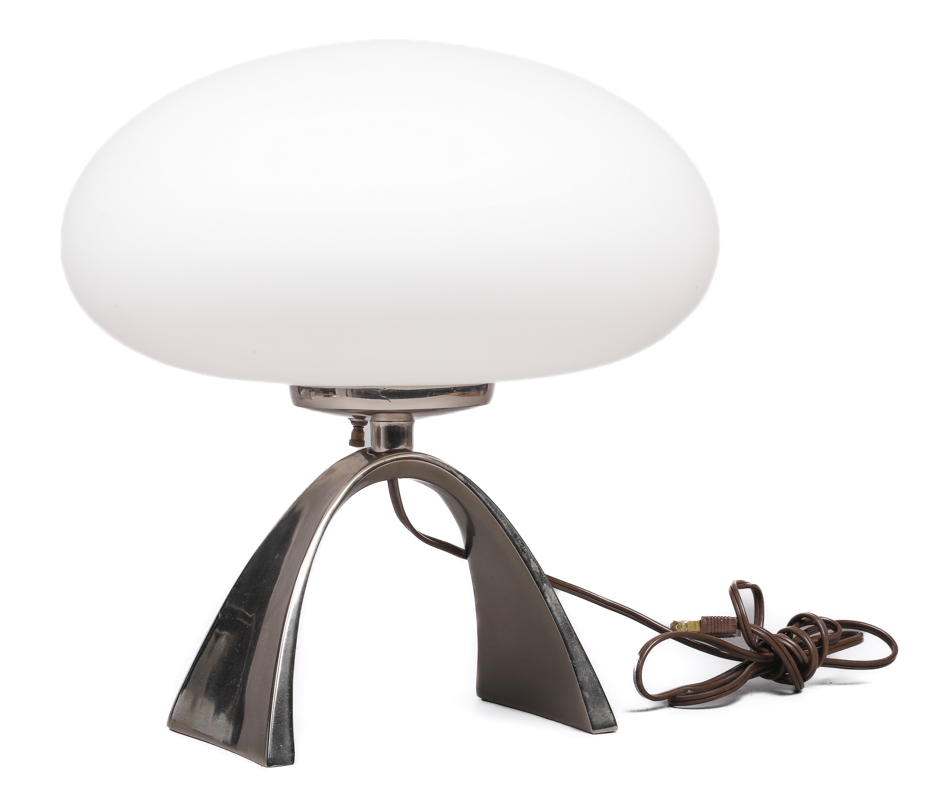 Appraisal: Bill Curry Modern Design mushroom table lamp frosted mushroom shade