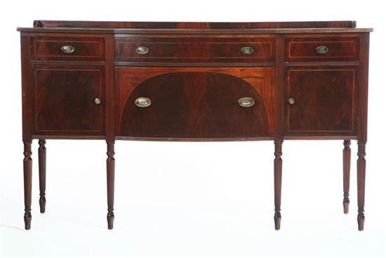 Appraisal: SIDEBOARD Mahogany and mahogany veneer with three top drawers over