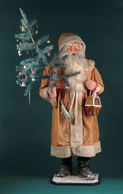 Appraisal: PHENOMENAL ALL-ORIGINAL GERMAN SANTA CANDY CONTAINER The best of the