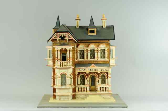 Appraisal: GOTTSCHALK VICTORIAN DOLLHOUSE Germany well detailed architectural dollhouse design abundant