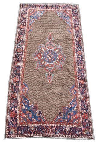 Appraisal: Hand-tied Persian Bijar rug approx ' l ' w