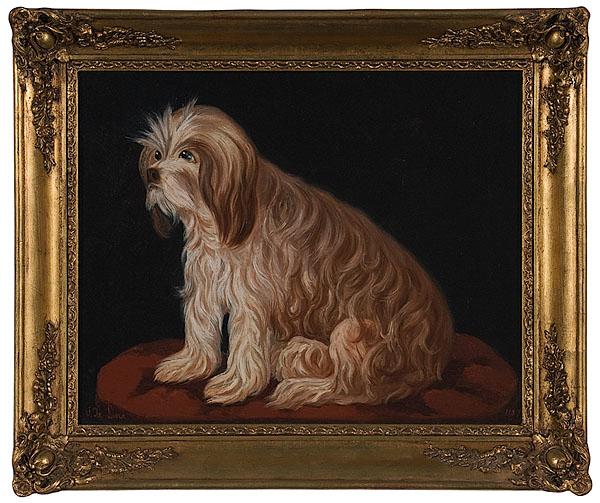 Appraisal: TH CENTURY PORTRAIT OF A LAP DOG oil on canvas