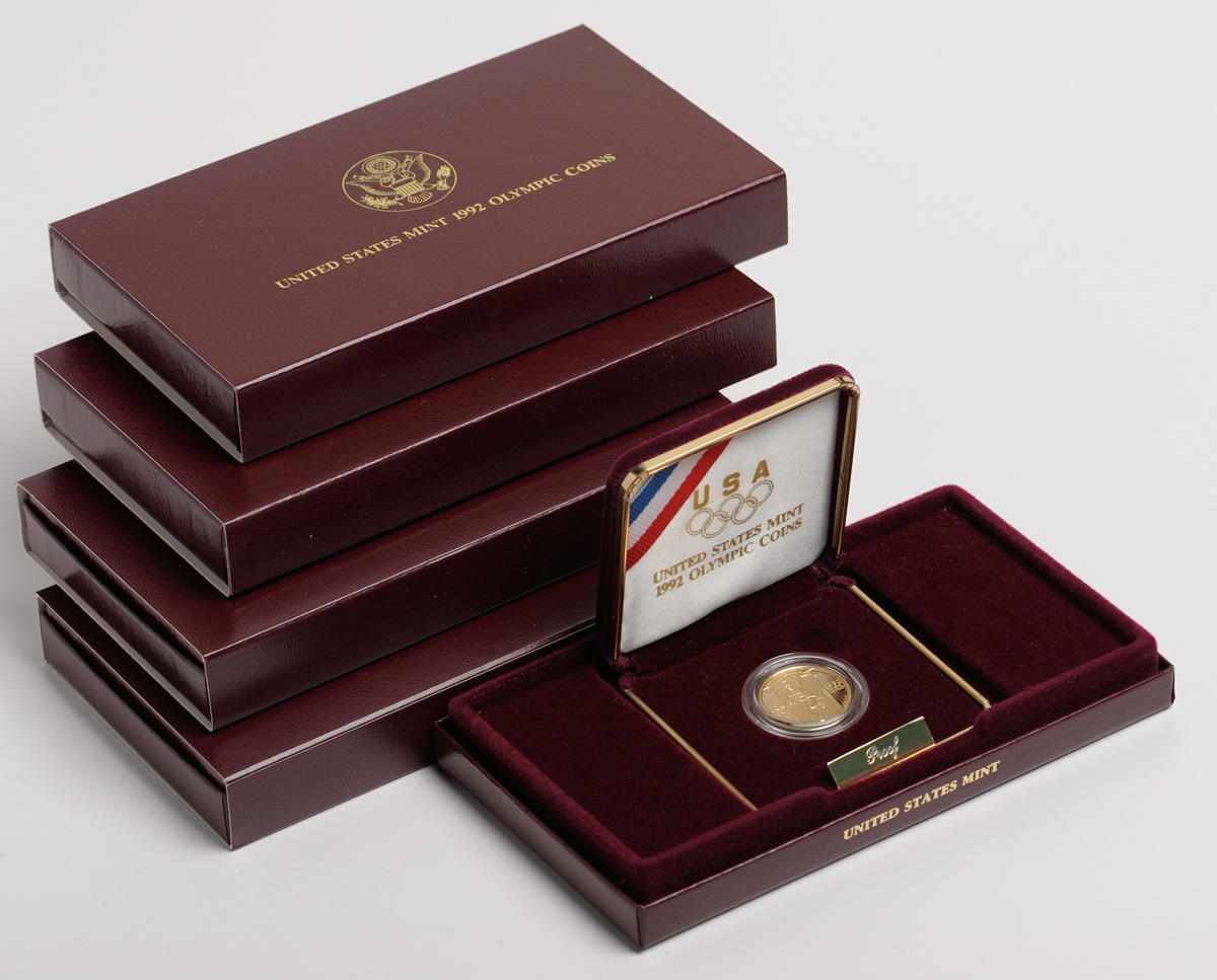 Appraisal: -W Olympic Commemorative Proof Gold in Box All appear ''as