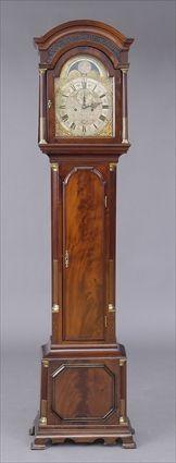 Appraisal: GEORGE III MAHOGANY LONG CASE CLOCK The in breakarch dial