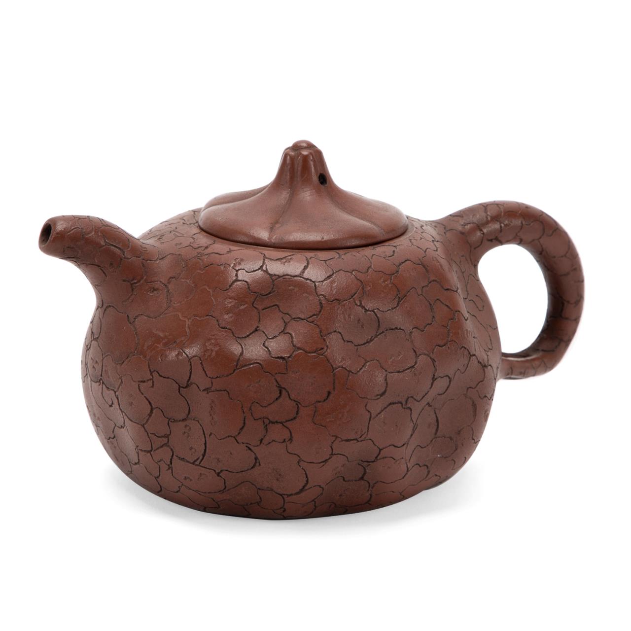 Appraisal: CHINESE YIXING LIDDED TEAPOT Chinese Yixing lidded teapot of gourd