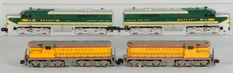 Appraisal: Lot of American Flyer S-Gauge Diesel Units Description Lot includes